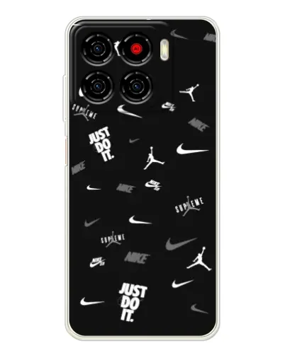 Чехол для ZTE Blade A56 с картинкой «Nike Black Pattern» Чехол для ZTE Blade A56 с картинкой «Nike Black Pattern»