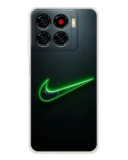 Чехол для ZTE Blade A56 с картинкой «Неоновый контур Nike»