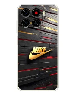 Чехол для ZTE Blade A56 с картинкой «Золотой Nike на металле»