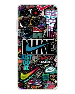 Чехол для ZTE Blade A56 с картинкой «Яркий коллаж Nike»