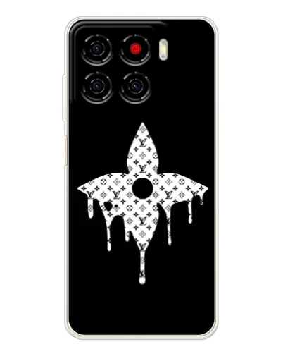 Чехол для ZTE Blade A56 с картинкой «Цветочная монограмма»