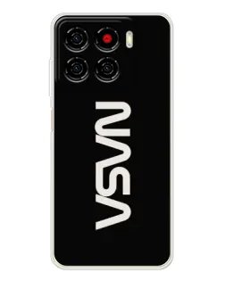 Чохол для ZTE Blade A56 з картинкою «NASA — вертикальний логотип»
