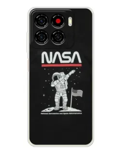 Чохол для ZTE Blade A56 з картинкою «NASA — крокуємо по Місяцю»