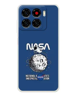 Чохол для ZTE Blade A56 з картинкою «NASA — місячна місія»