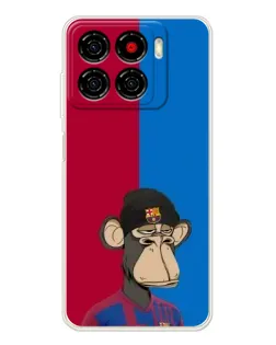 Чохол для ZTE Blade A56 з картинкою «Bored Ape — фанат Барси»