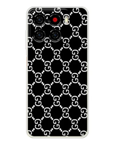 Чехол для ZTE Blade A56 с картинкой «Gucci — сетчатый паттерн»
