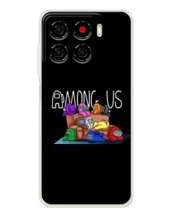 Чехол для ZTE Blade A56 с картинкой «Логотип Among Us»