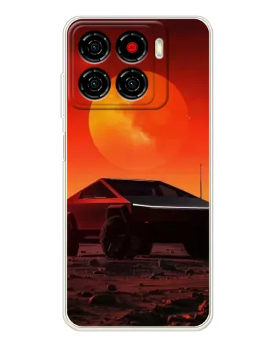 Чехол для ZTE Blade A56 с картинкой «Cybertruck на Марсе»
