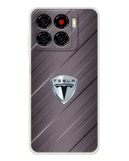 Чохол для ZTE Blade A56 з картинкою «Металева текстура Tesla»