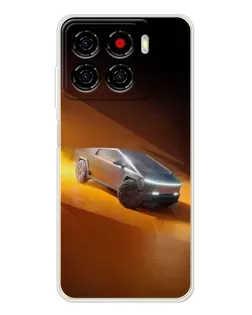 Чохол для ZTE Blade A56 з картинкою «Cybertruck у пустелі»