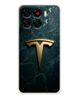 Чохол для ZTE Blade A56 з картинкою «Мармурова Tesla Gold»