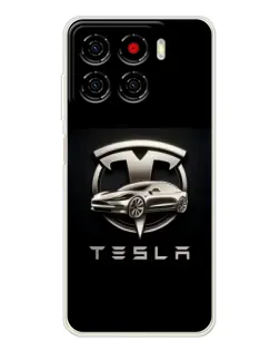 Чохол для ZTE Blade A56 з картинкою «Tesla — срібне авто»