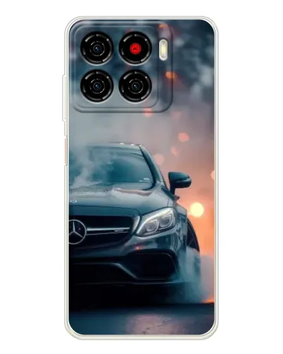 Чехол для ZTE Blade A56 с картинкой «Mercedes — ночной город»