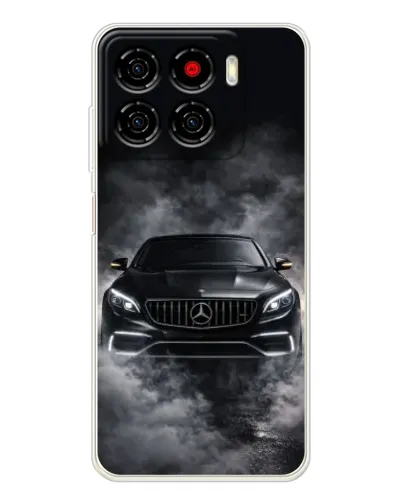 Чехол для ZTE Blade A56 с картинкой «Mercedes в дыму»