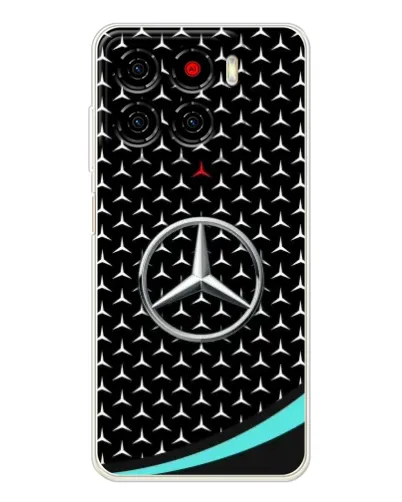Чехол для ZTE Blade A56 с картинкой «Mercedes — бирюзовый акцент»
