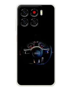Чехол для ZTE Blade A56 с картинкой «Салон Audi — руль»