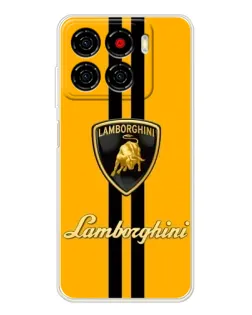 Чехол для ZTE Blade A56 с картинкой «Lamborghini Stripe желтый»