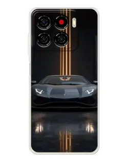 Чохол для ZTE Blade A56 з картинкою «Lamborghini золоті лінії»