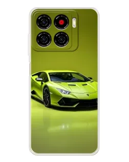 Чохол для ZTE Blade A56 з картинкою «Салатовий Lamborghini Huracan»
