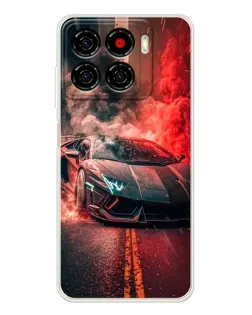 Чохол для ZTE Blade A56 з картинкою «Lamborghini червоний дим»