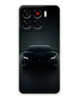 Чохол для ZTE Blade A56 з картинкою «Чорний Lamborghini Aventador»