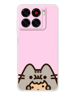 Чехол для ZTE Blade A56 с картинкой «Pusheen и печенье»