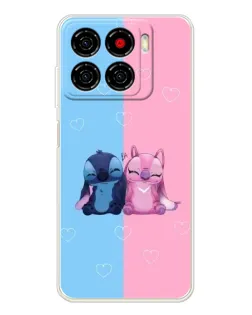 Чехол для ZTE Blade A56 с картинкой «Stitch и Angel Love»