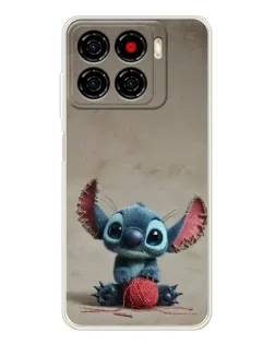 Чехол для ZTE Blade A56 с картинкой «Стич на коричневом фоне»