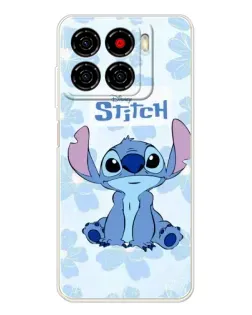 Чехол для ZTE Blade A56 с картинкой «Stitch среди цветов»