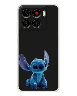 Чехол для ZTE Blade A56 с картинкой «Стич на черном»
