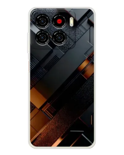 Чехол для ZTE Blade A56 с картинкой «Черные геометрические блоки» Чехол для ZTE Blade A56 с картинкой «Черные геометрические блоки»