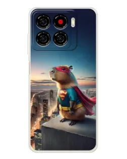Чехол для ZTE Blade A56 с картинкой «Капи-мен супергерой»