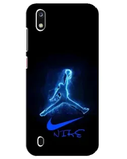 Чехол для ZTE Blade A7 (2019) с картинкой «Jordan Neon Blue»