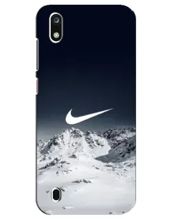 Чехол для ZTE Blade A7 (2019) с картинкой «Nike — зимние горы»