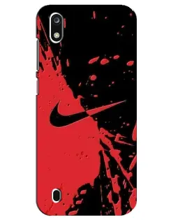 Чехол для ZTE Blade A7 (2019) с картинкой «Красные брызги Nike»