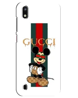 Чехол для ZTE Blade A7 (2019) с картинкой «Микки Маус Gucci — полосы»