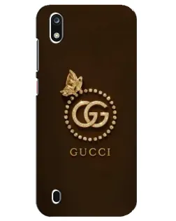 Чехол для ZTE Blade A7 (2019) с картинкой «Gucci — золотая бабочка»
