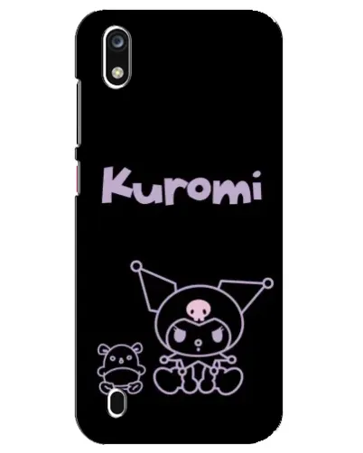 Чехол для ZTE Blade A7 (2019) с картинкой «Kuromi — черный минимализм»