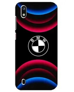 Чехол для ZTE Blade A7 (2019) с картинкой «Логотип BMW и неоновые дуги»