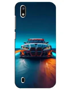 Чехол для ZTE Blade A7 (2019) с картинкой «BMW — огни неона»