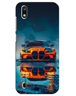 Чехол для ZTE Blade A7 (2019) с картинкой «BMW — золотая эмблема»