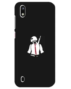 Чехол для ZTE Blade A7 (2019) с картинкой «PUBG — силуэт воина»