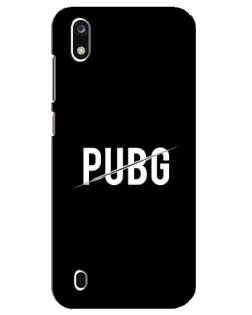 Чехол для ZTE Blade A7 (2019) с картинкой «PUBG — белый логотип»