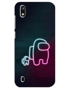 Чехол для ZTE Blade A7 (2019) с картинкой «Among Us неон-арт»
