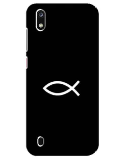 Чехол для ZTE Blade A7 (2019) с картинкой «Символ рыбы Jesus»