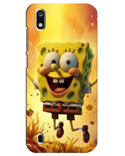Чехол для ZTE Blade A7 (2019) с картинкой «Губка Боб прыгает»