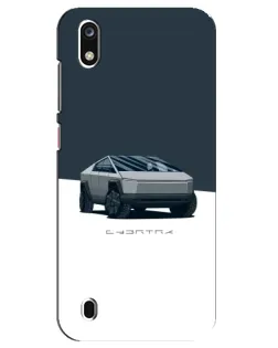 Чехол для ZTE Blade A7 (2019) с картинкой «Серебристый Cybertruck Tesla»
