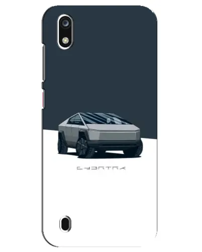 Чехол для ZTE Blade A7 (2019) с картинкой «Серебристый Cybertruck Tesla»
