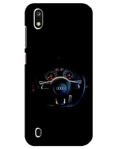 Чехол для ZTE Blade A7 (2019) с картинкой «Салон Audi — руль»
