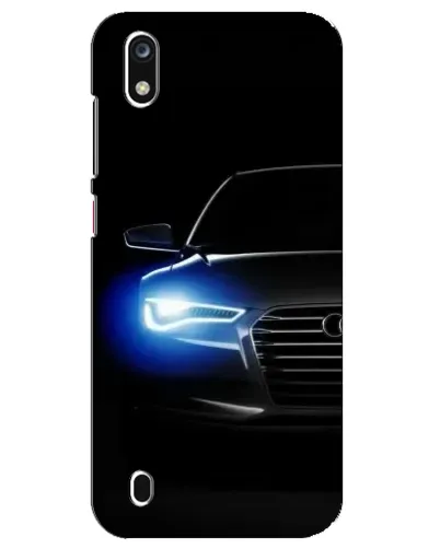 Чехол для ZTE Blade A7 (2019) с картинкой «Неоновый взгляд Audi»